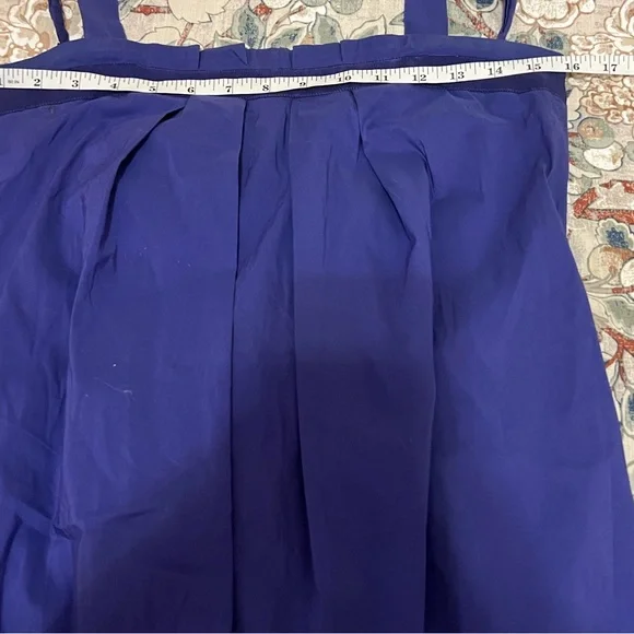 BCBGMAXAZRIA Purple Bubble-Hem Pleated Babydoll Mini Dress, Adj. Straps Size S - Picture 3 of 8